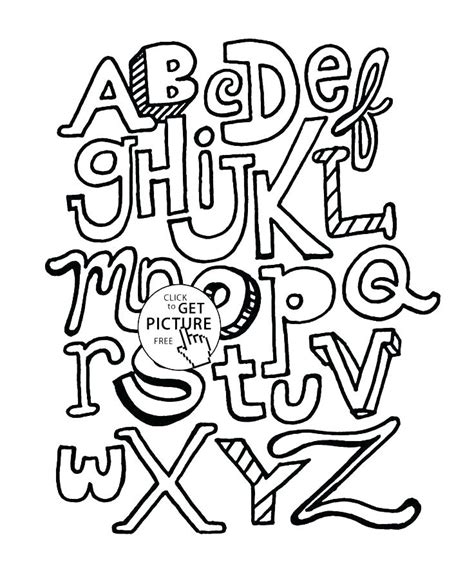 alphabet coloring page images
