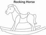 Rocking Horse Coloring Pages Getcolorings Kids sketch template