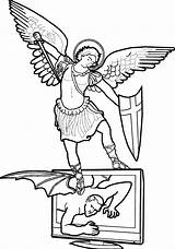 Michael St Archangel Clipart Saint Coloring Pages Tattoo Catholic Printable Miguel San Tattoos Clipground Sketch Az Cliparts Saints Choose Board sketch template