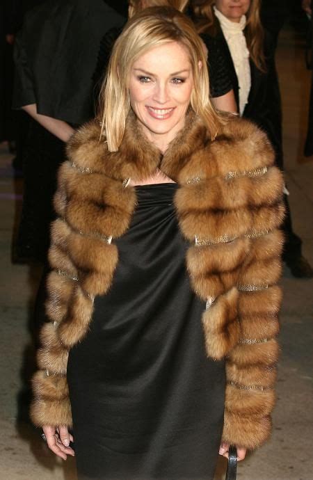 Celebrities Who Wear Fur Sharon Stone In A Fur Coat