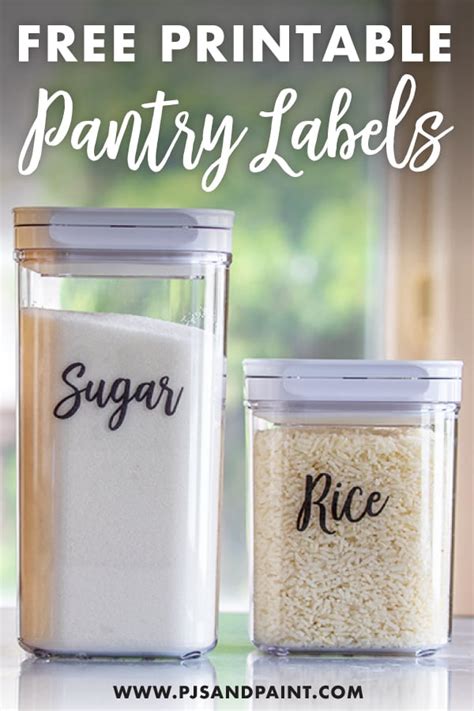 printable pantry labels labels  food storage containers