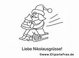Weihnachtsmann Schlitten Ausmalbilder Malvorlagen Advent sketch template