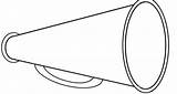 Megaphone Cheer Printable Coloring Template Outline sketch template