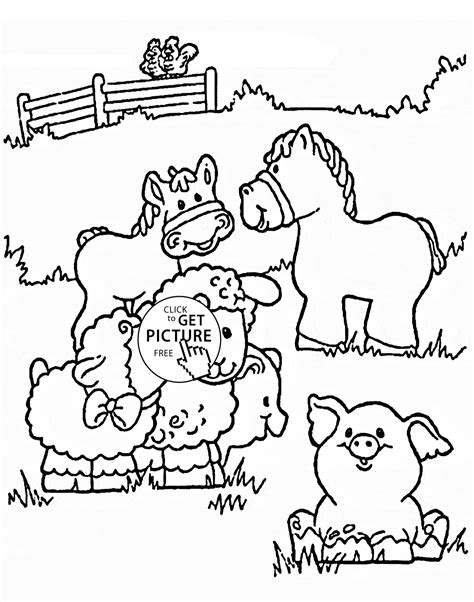 funny farm animals coloring page  kids animal coloring pages