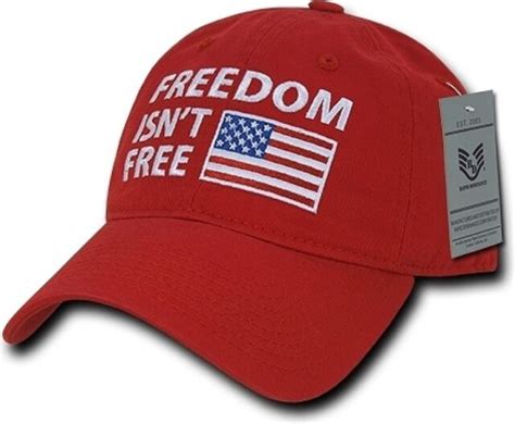 American Flag Ball Cap Freedom Isnt Free Polo Baseball Hat Us American