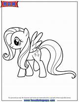 Coloring Pages Pony Fluttershy Little Popular Printable Library Clipart Coloringhome sketch template