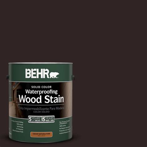 behr  gal sc  cordovan brown solid color waterproofing wood stain