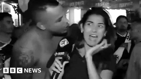 Brazilian Sports Reporters Tackle On Air Groping Bbc News