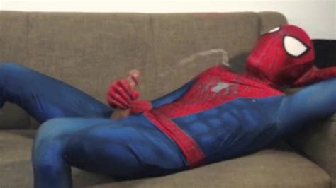 horny spiderman jerks off and cums massive load redtube free