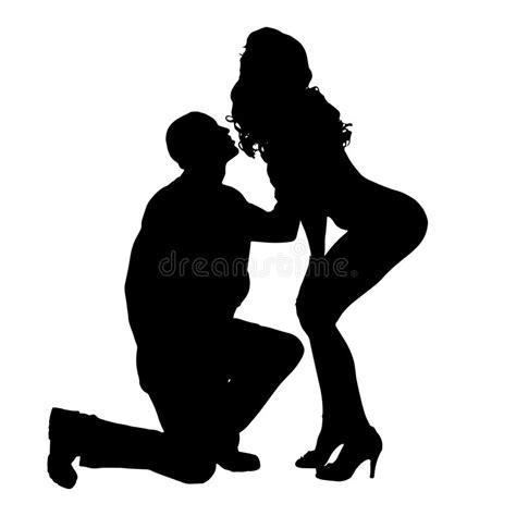 vector silhouette of a man with a woman stock vector illustration of erotic couple 47638706