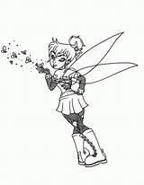 Coloring Pages Disney Tinkerbell Emo Gothic Print Style Fairy Library Clipart Popular Coloringhome Book sketch template