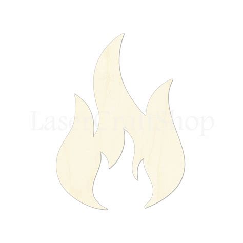 flame fire wooden cutout shape etsy
