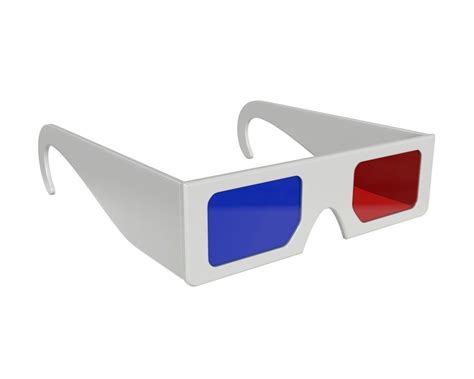 glasses cinema 3d paper red blue 3d model cgtrader