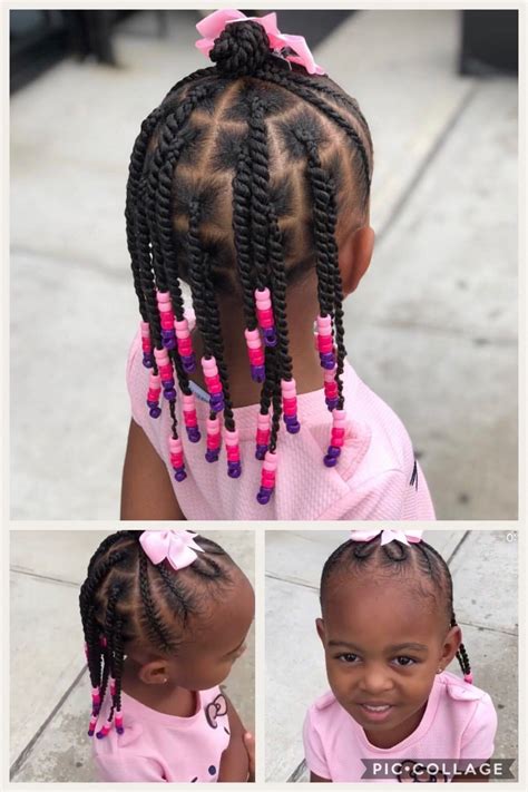 braided hairstyles  kids  beads cruckers