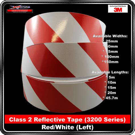 redwhite class   series reflective tape left performance