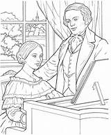 Coloring Composer Schumann Pages Chopin Composers Results Choose Board Music sketch template