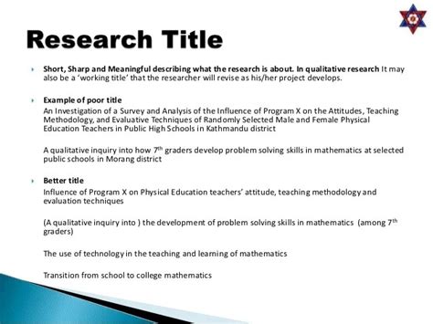 research title examples qualitative   quantitative research