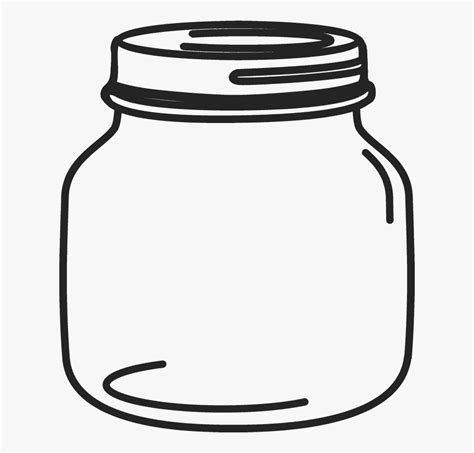 mason jar outline printable