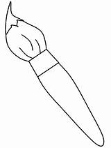 Outline Clipart Brush Paintbrush Clip Library Cliparts sketch template