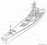 Battleship Missouri sketch template