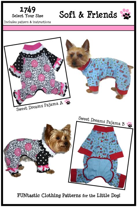 sweet dreams dog pajamas sewing pattern  dog onesies etsy dog