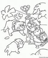 Coloring Doug Pages Surround Dogs Cheerful Doggie sketch template