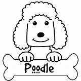 Poodle sketch template