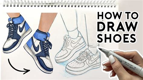 draw shoes sneakers sketching coloring tutorial youtube