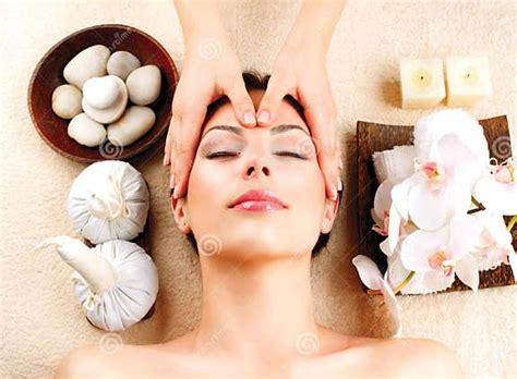 spa massage stock photo image  luxury applying herbal