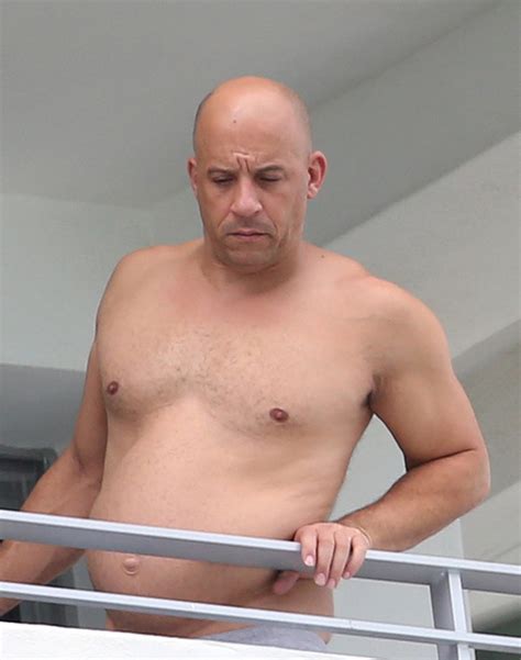 [pic] vin diesel s dad bod actor goes shirtless shows off weight gain in miami hollywood life