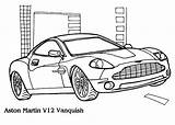 Aston Martin Coloring Cars Vanquish Pages V12 Printable Car Transport Supercoloring Kids Cool Drawing Sports Boys Porsche sketch template