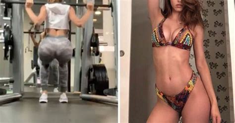 ‘world s hottest weather girl shares clip of bum workout but fans