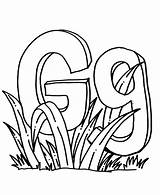 Letter Coloring Pages Grass Preschool Color Getcolorings Getdrawings sketch template