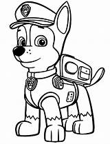 Patrol Paw Coloring Pages Clipart Para Library Pintar Chase sketch template