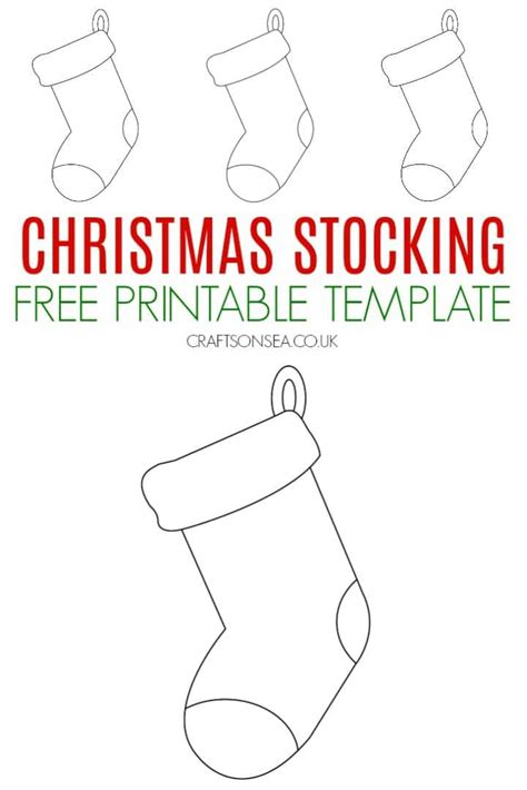 christmas stocking template  printable  crafts  sea