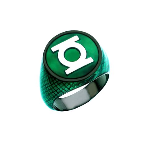 green lantern inspired silver ring green snake skin edition