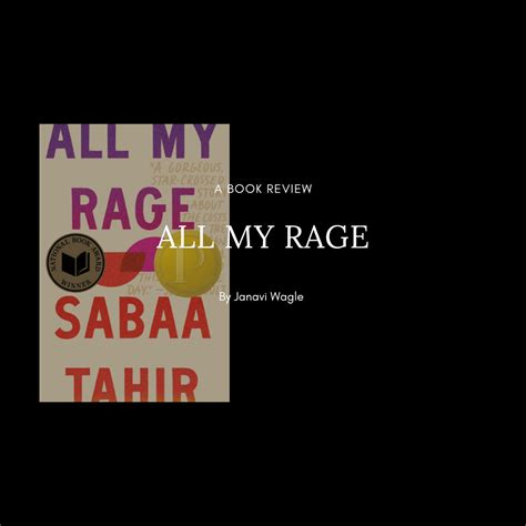 all my rage a book review our sunday project