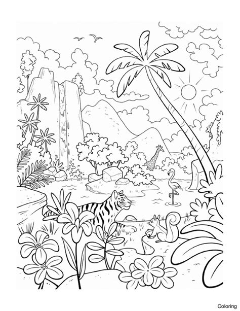 jungle drawing  kids  getdrawings
