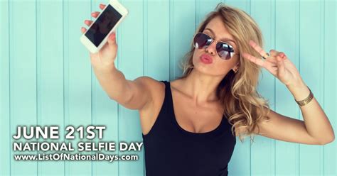 National Selfie Day List Of National Days