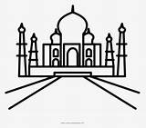 Taj Mahal Patrimonio Ultracoloringpages Simple Muslim Landmark Mosque Clipartkey 25kb sketch template