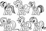 Rainbow Dash Pages Coloring Ponies Six Kids sketch template