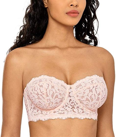 dobreva women s lace strapless bralette bandeau balconette unlined