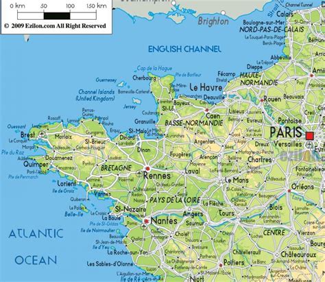 karte von nord west frankreich karte frankreich nord west westeuropa europa