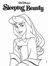 Sleeping Coloring Beauty Pages Disney Princess Printable Cartoon Aurora sketch template