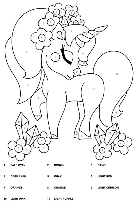 color  number unicorn coloring pages getcoloringpages org unicorn