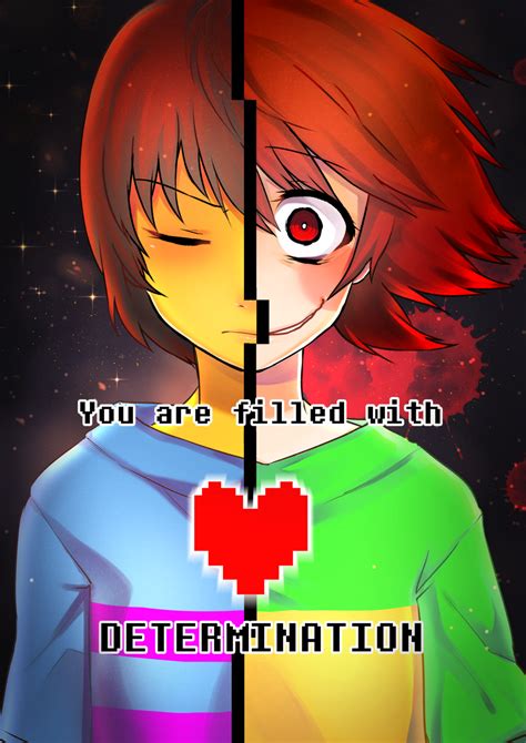 determination chara and frisk undertale by maryryn nya on undertale undertale