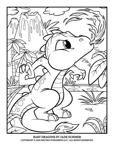 baby dragons jade summer dragon coloring page dinosaur coloring