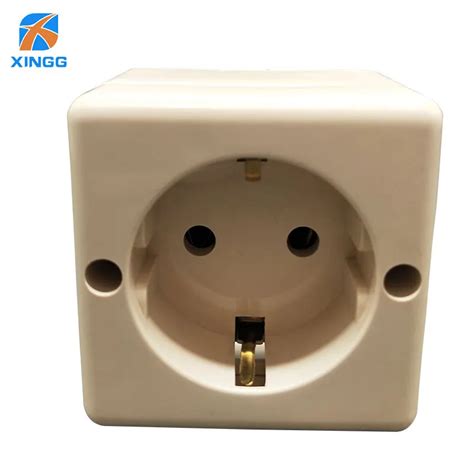 eu european ac power electrical industrial single wall outlet socket rewireable plug adaptor