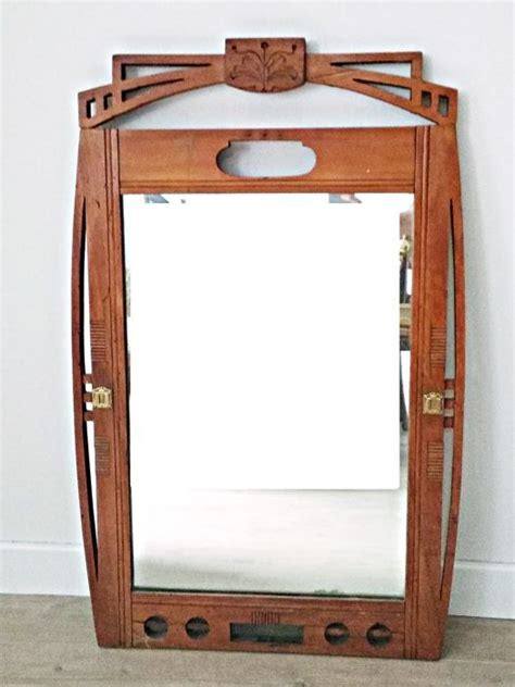veilinghuis catawiki modernist mirror carved wood cherry wood carved wood cherry
