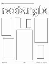 Rectangle Rectangles Supplyme Hexagons Tracing Preschoolers Hexagon Retangle Mpmschoolsupplies Preescolar Squares Colors Geometricas sketch template